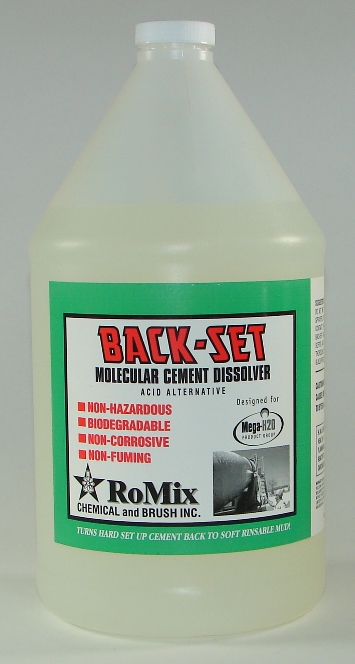 BACK-SET, Cement Dissolver, Back Set Cement Remover, 1 Gallon Jug, Concrete Remover