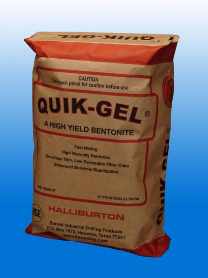 Quik-Gel® by Baroid, 50 lb. Bag, 200 Mesh Wyoming Sodium Bentonite, Drilling Mud