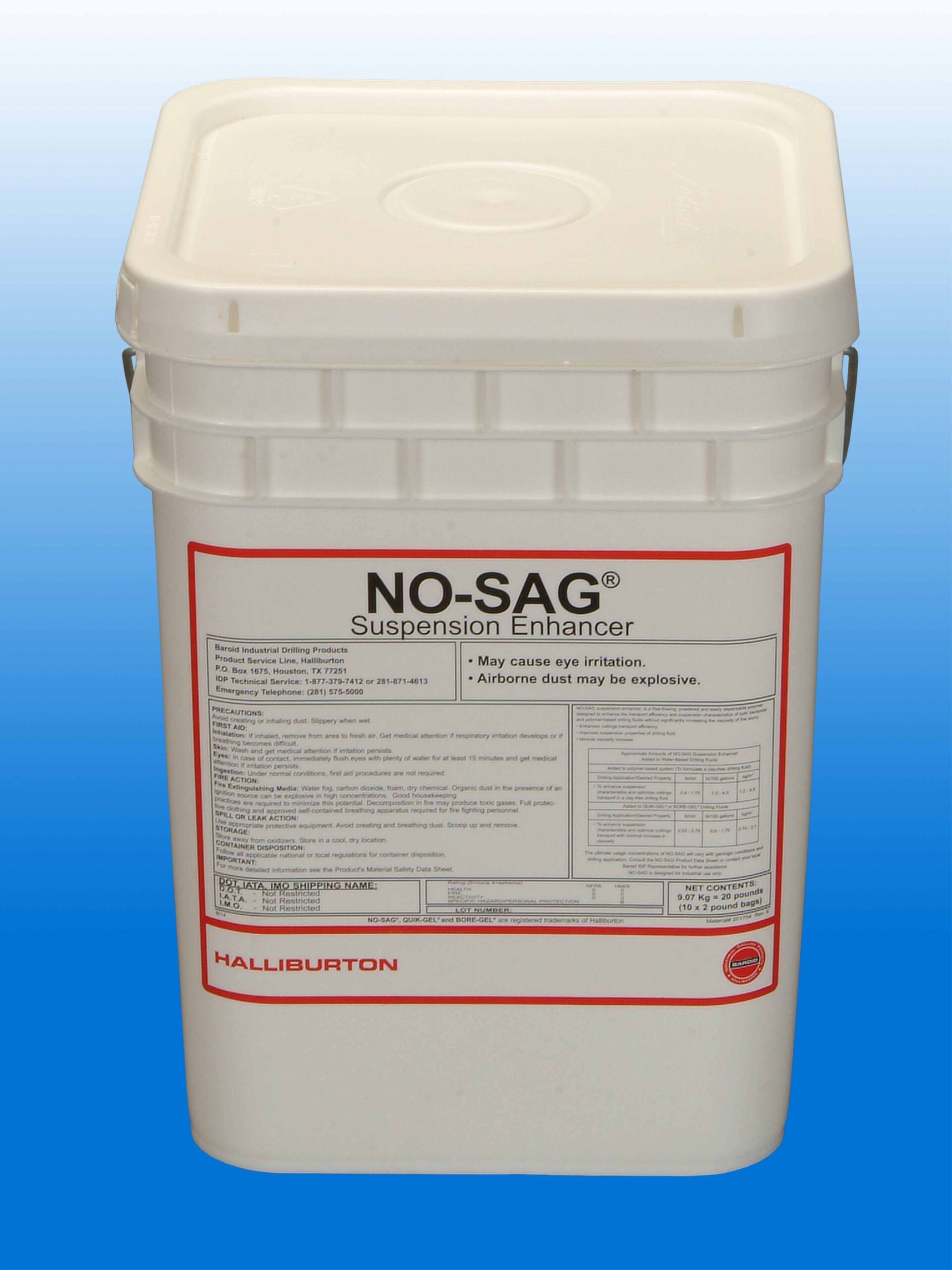 No-Sag® Biopolymer by Baroid, Ten (10) 2 lb. Bags Per Container