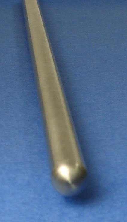 Tamping Rod, 3/8" x 12" With Hemispherical Ends, Stainless Steel, For 4" x 8" Concrete Cylinder Molds - Image 2