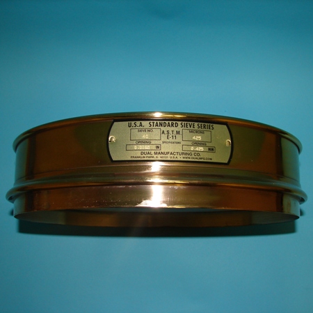 Sieve, 12" Brass/SS #40 Intermediate Height Sieve